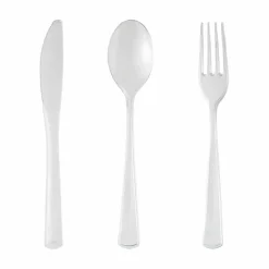 8 Packs: 120 ct. (960 total) Clear Mixed Plastic Cutlery by Celebrate It™