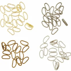 12 Packs: 72 ct. (864 total) Cording D-Rings by Bead Landing™