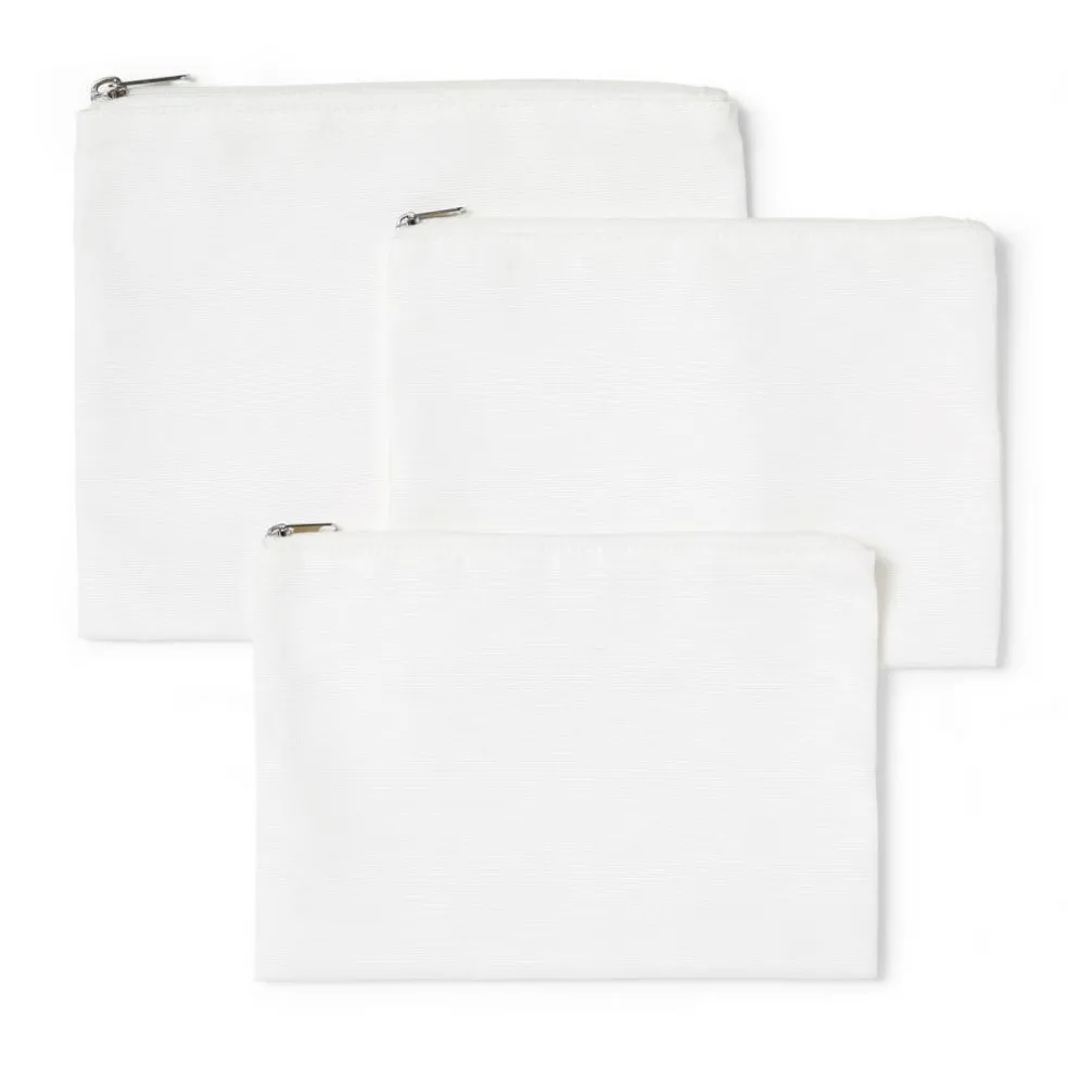 6 Packs: 3 ct. (18 total) Cricut® Linen Cosmetic Bag Blanks