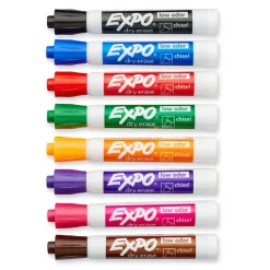 12 Packs: 8 ct. (96 total) Expo® Chisel Tip Multicolor Low Odor Dry Erase Markers