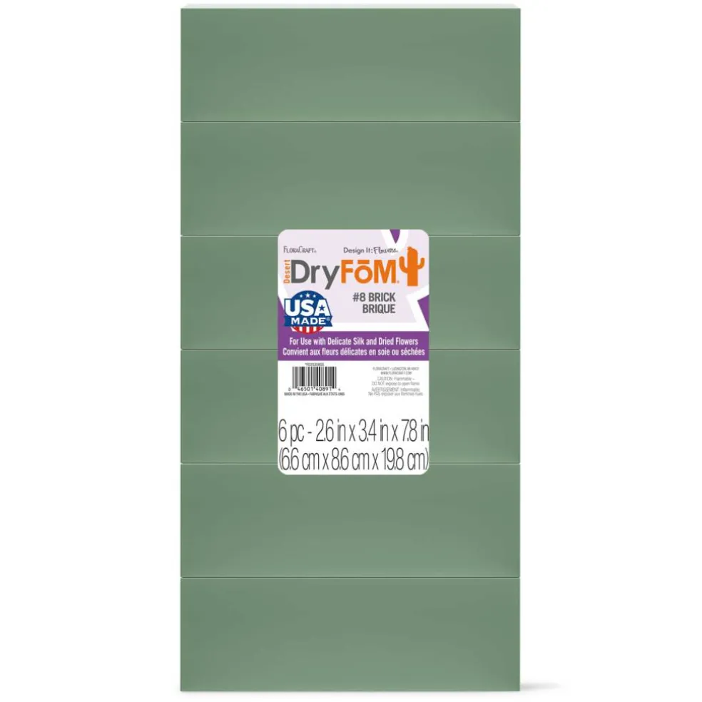 8 Packs: 6 ct. (48 total) FloraCraft® DryFōM® Green Brick