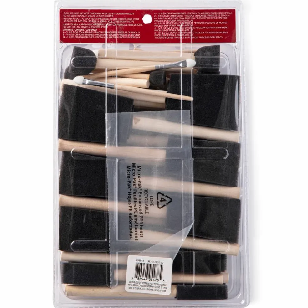 3 Packs: 60 ct. (180 total) Foam Brush Value Set by Craft Smart®