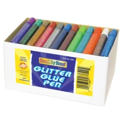 6 Packs: 74 ct. (432 total) Glitter Glue Pens Classpack