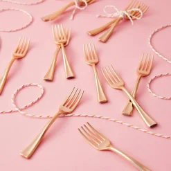 12 Packs: 24 ct. (288 total) Gold Mini Forks by Celebrate It™