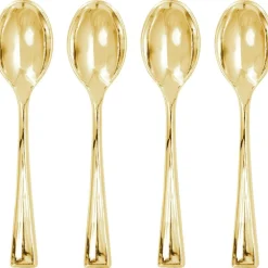 12 Packs: 24 ct. (288 total) Gold Mini Spoons by Celebrate It™