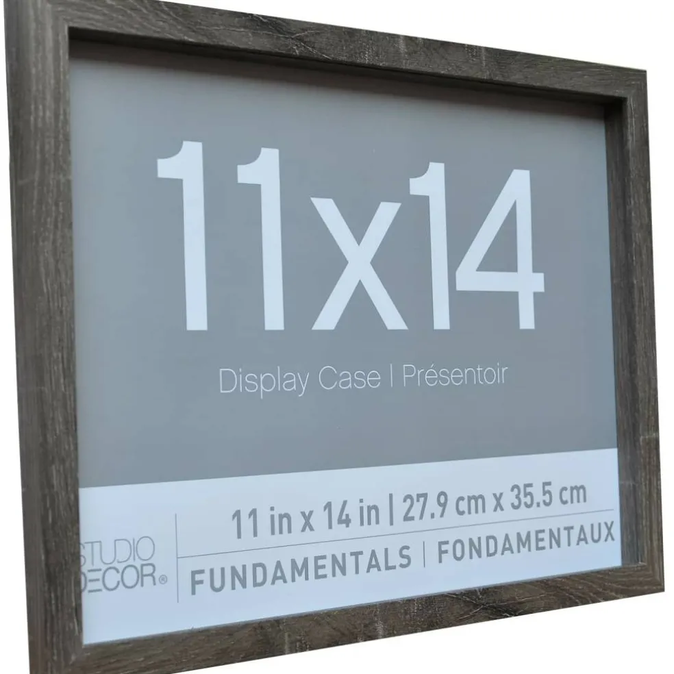 9 Packs: 2 ct. (18 total) Gray Fundamentals 11" x 14" Display Case by Studio Décor®