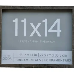 9 Packs: 2 ct. (18 total) Gray Fundamentals 11" x 14" Display Case by Studio Décor®
