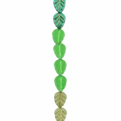 6 Packs: 16 ct. (96 total) Green Czech Glass Leaf Beads, 10.5mm by Bead Landing™
