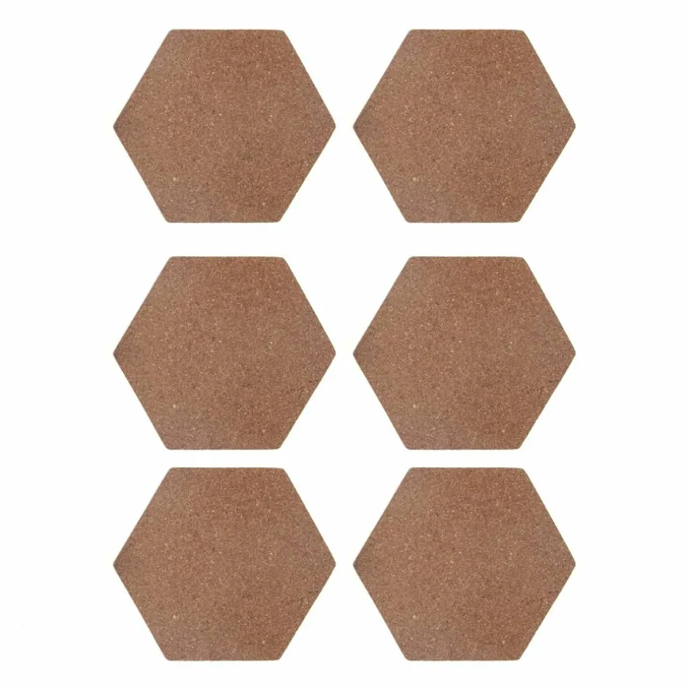 18 Packs: 6 ct. (108 total) 4" Hexagon Cork Coasters by Make Market®