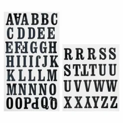 12 Packs: 62 ct. (744 total) Iron-On Black San Serif Alphabet by Make MarketĀ®