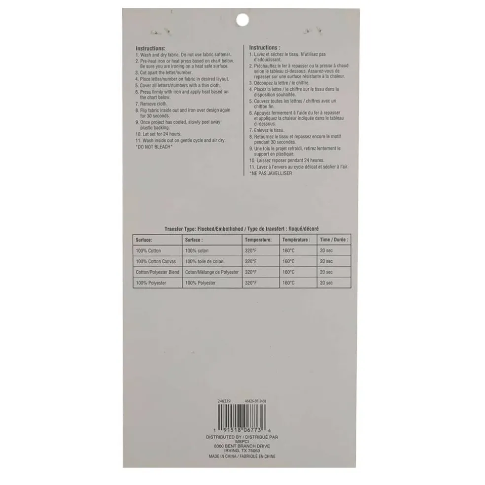 12 Packs: 56 ct. (672 total) 3" Iron-On White Flocked Collegiate Letters by Imagin8™