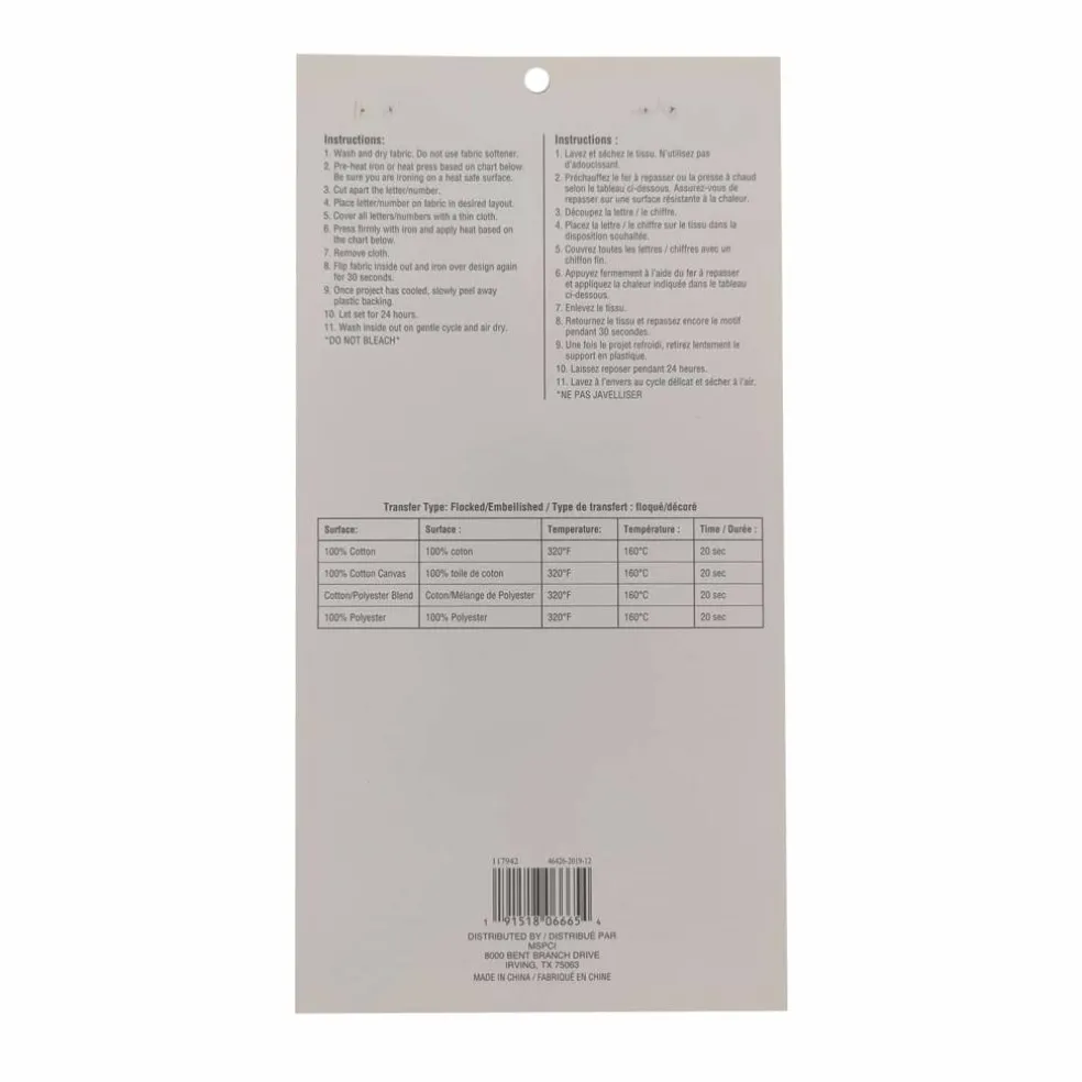 12 Packs: 46 ct. (552 total) 1.75" Iron-On White Flocked Collegiate Letters by Imagin8™