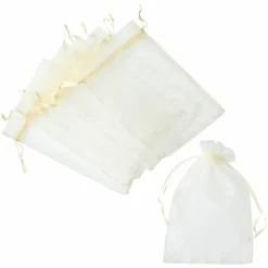 15 Packs: 12 ct. (180 total) Large Ivory Organza Favor Bags by Celebrate It™ Occasions™