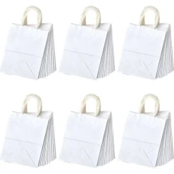 6 Packs: 13 ct. (78 total) Medium White Paper Gift Bags by Celebrate It™