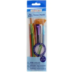 12 Packs: 7 ct. (84 total) Metallic Paint Brushes by Creatology®