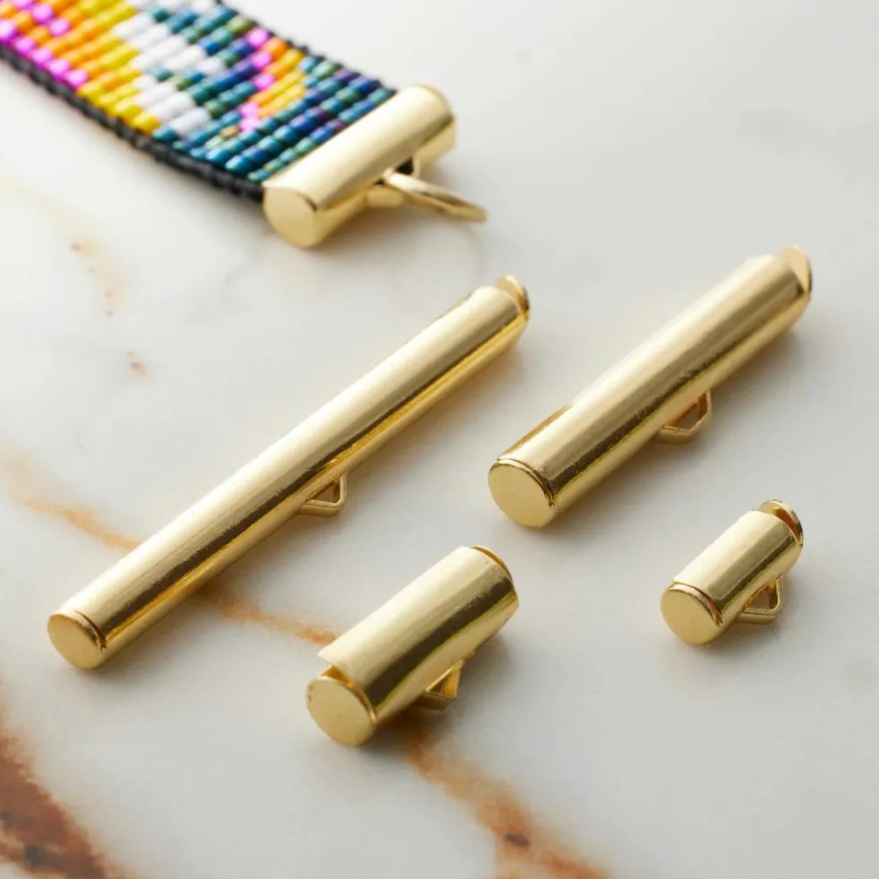 12 Packs: 16 ct. (192 total) Mixed Metal Slider End Tubes by Bead Landing™