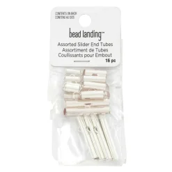 12 Packs: 16 ct. (192 total) Mixed Metal Slider End Tubes by Bead Landing™
