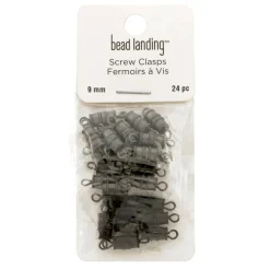 12 Packs: 24 ct. (288 total) Mixed 9mm Metal Screw Clasps by Bead Landing™