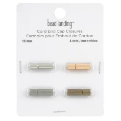 12 Packs: 4 ct. (48 total) 18mm Cord End Cap Closures by Bead Landing™