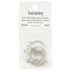 12 Packs: 10 ct. (120 total) 20mm Ear Wire Beading Hoops by Bead Landing™