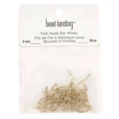 12 Packs: 30 ct. (360 total) 9mm Fish Hook Ear Wires by Bead Landing™