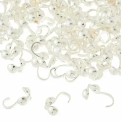 12 Packs: 150 ct. (1,800 total) 9mm Silver Clam Shell Crimp Bead Covers by Bead Landing™