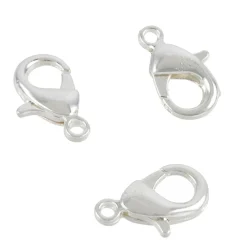 12 Packs: 10 ct. (120 total) 15mm Silver Finish Lobster Clasps by Bead Landing™