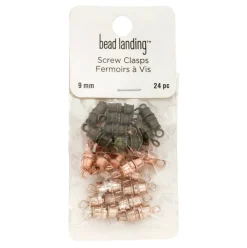 12 Packs: 24 ct. (288 total) Multicolor Barrel Clasps by Bead Landing™