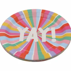 12 Packs: 10 ct. (120 total) 9" Multicolor Yay! Paper Plates by Celebrate It™