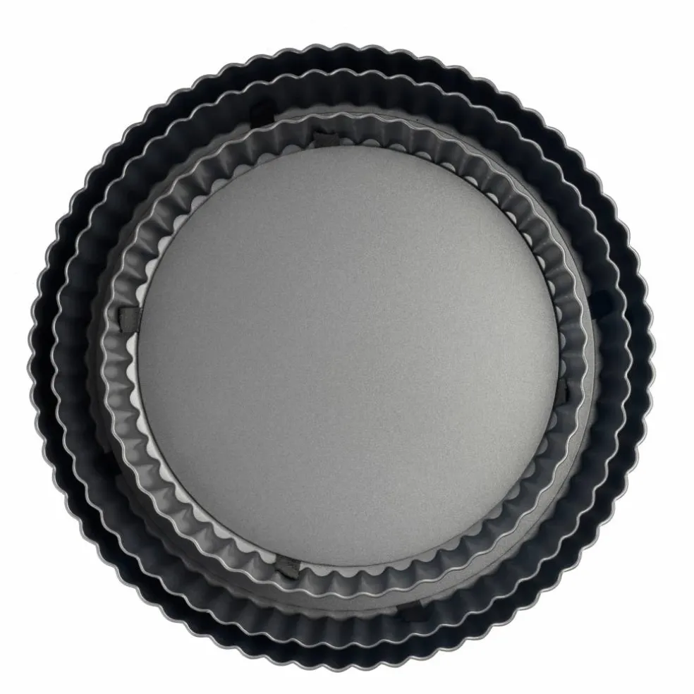 6 Packs: 3 ct. (18 total) Non-Stick Quiche & Tart Pan Set by Celebrate It®
