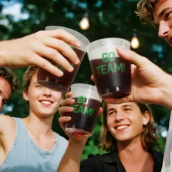 12 Packs: 6 ct. (72 total) 15.5oz. Go Team Frosted Plastic Cups by Celebrate It™