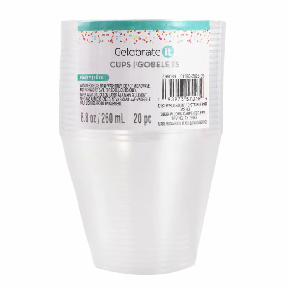 12 Packs: 20 ct. (240 total) 8.8oz. Plastic Cups by Celebrate It™
