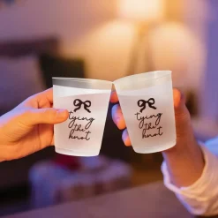12 Packs: 6 ct. (72 total) 15.5oz. Tying the Knot Frosted Plastic Cups by Celebrate Itâ„¢
