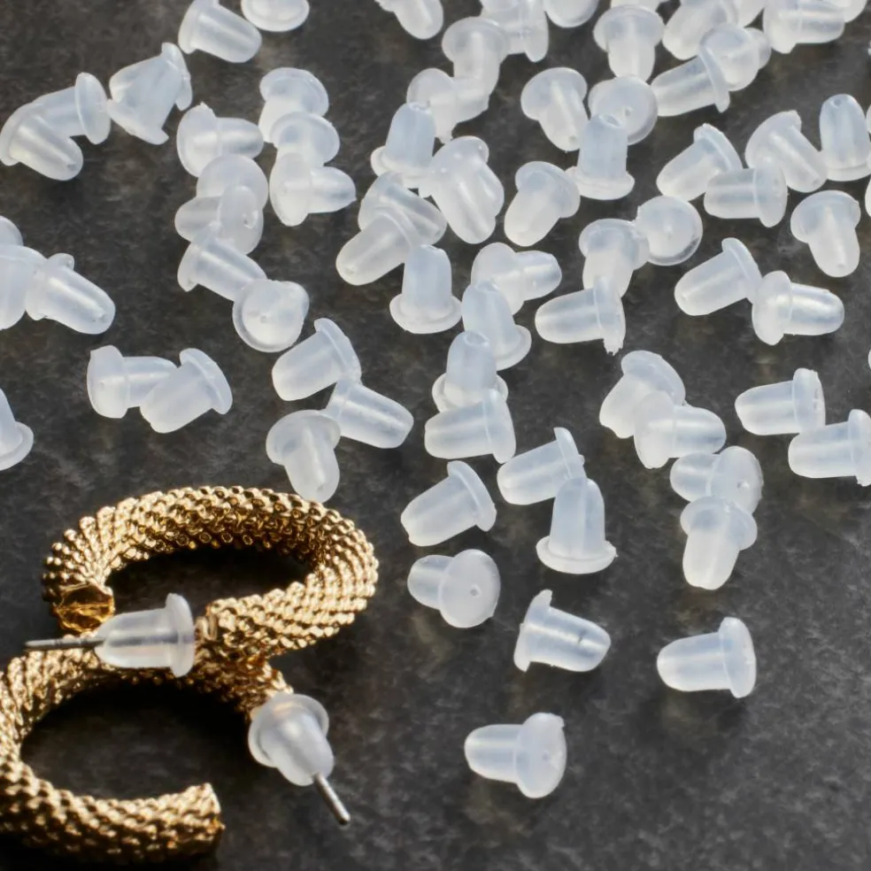 12 Packs: 170 ct. (2040 total) Plain Plastic Clear Earring Backs by Bead Landing™