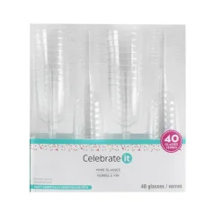 12 Packs: 40 ct. (480 total) Plastic Wine Glasses by Celebrate It™