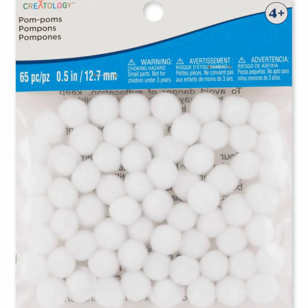 24 Packs: 65 ct. (1,560 total) 1/2" Pom Poms by Creatology™