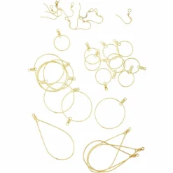 12 Packs: 32 ct. (384 total) Premium Metals Gold Assorted Ear Wires by Bead Landing™