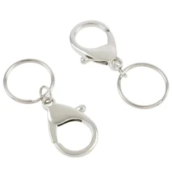 9 Packs: 3 ct. (27 total) Premium Rhodium Metal Keyring Lobsters by Bead Landing™