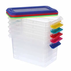 6 Packs: 5 ct. (30 total) 6.2qt. Storage Bins with Lids by Simply Tidy™