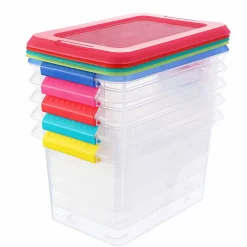 6 Packs: 5 ct. (30 total) 6.2qt. Storage Bins with Lids by Simply Tidy™