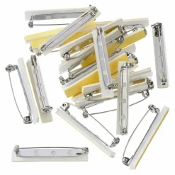 12 Packs: 24 ct. (288 total) 1.5" Rhodium Bar Pins with Pad by Bead Landing™