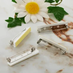 12 Packs: 24 ct. (288 total) 1.5" Rhodium Bar Pins with Pad by Bead Landing™