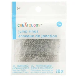 12 Packs: 200 ct. (2,400 total) Rhodium Jump Rings by Creatologyâ„¢