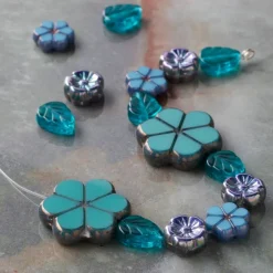 6 Packs: 15 ct. (90 total) Santa Fe Czech Glass Flower & Leaf Bead Mix by Bead Landing™