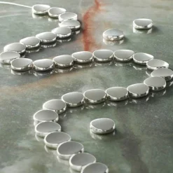 12 Packs: 33 ct. (396 total) Silver Metal Coin Beads, 11mm by Bead Landing™