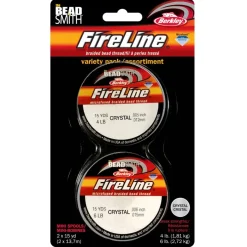 6 Packs: 2 ct. (12 total) The Beadsmith® Fireline® Braided Bead Thread Set, Crystal