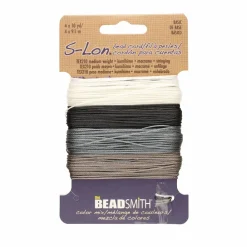12 Packs: 4 ct. (48 total) The Beadsmith® S-Lon® 0.5mm Mixed Color Bead Cords