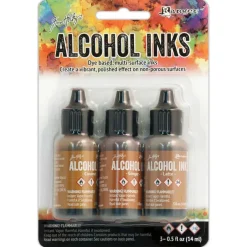 6 Packs: 3 ct. (18 total) Tim Holtz® Alcohol Ink Set, Cabin Cupboard