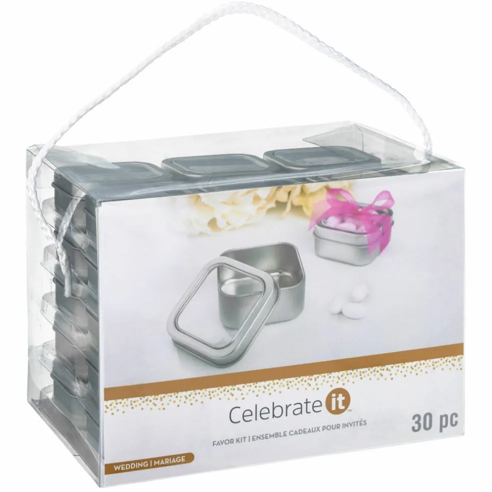 6 Packs: 30 ct. (180 total) Tin Favor Boxes by Celebrate It™ Occasions™