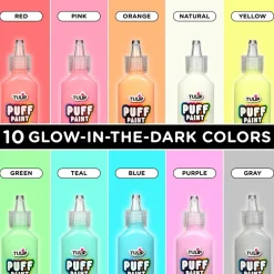 6 Packs: 10 ct. (60 total) Tulip® Glow-in-the-Dark Puff Paints